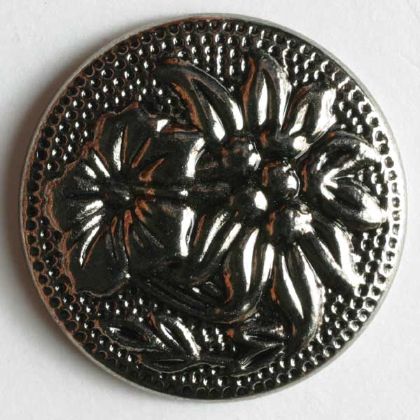 Antique Silver Polyamide Button