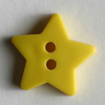 Yellow Star Polyamide Button