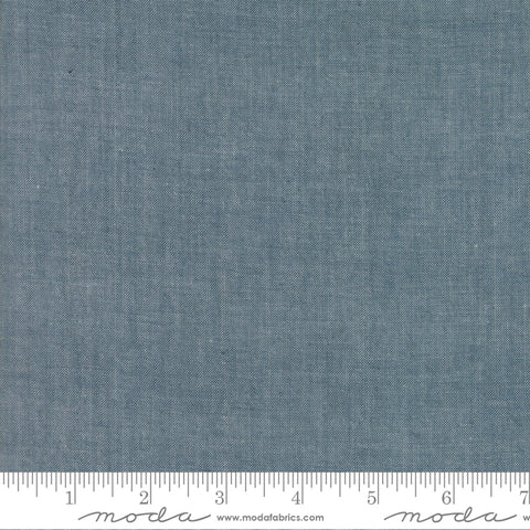 Moda Chambray Cotton Fabric - Gray 12051 12