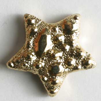 Gold Plated Star Polyamide Button