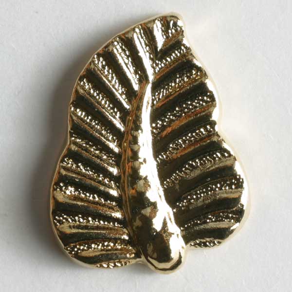Gold Plated Leaf Polyamide Button