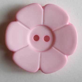 Pink Flower Polyamide Button