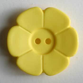 Yellow Flower Polyamide Button