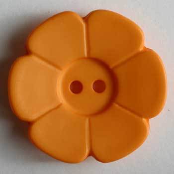 Orange Flower Polyamide Button