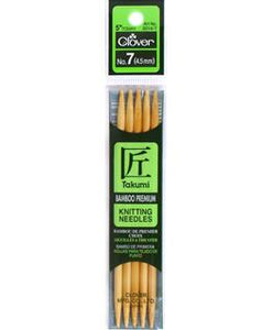 Clover 7" Double Pointed Bamboo Knitting Needles