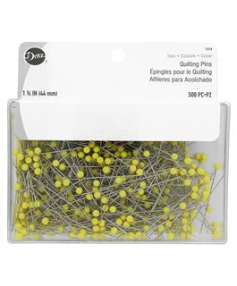 Dritz Pins Quilting 1.75" 500pc Yellow Head