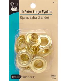 Dritz Eyelet Refill Extra Large 7/16" 10pc Brass