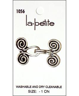 LaPetite Buttons Closure Antique Silver 1pc