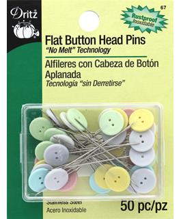 Dritz Pins Flat Head Buttons 2" 50pc