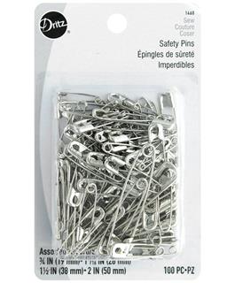 Dritz Safety Pins Bonus Pack Astd Nickel 100pc