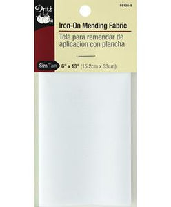 Dritz Patch Iron On Mending Fabric 6x13 White