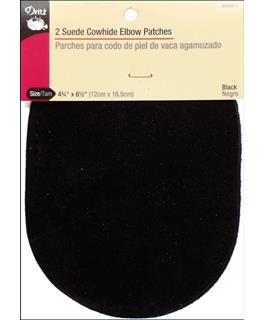 Dritz Patch Sew On 4.75x 6.5 Suede Elbow Black 2pc