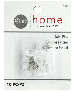 Dritz Home Twist Pins Clear 10pc