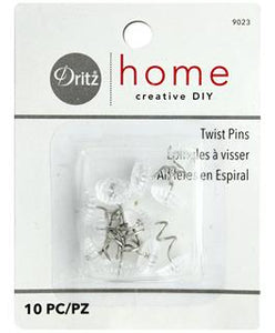 Dritz Home Twist Pins Clear 10pc