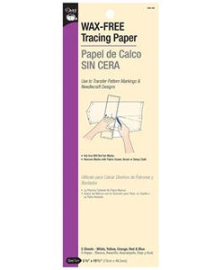 Dritz Tracing Paper Wax-Free Assorted Colors 5pc