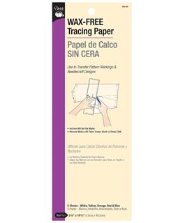 Dritz Tracing Paper Wax-Free Assorted Colors 5pc