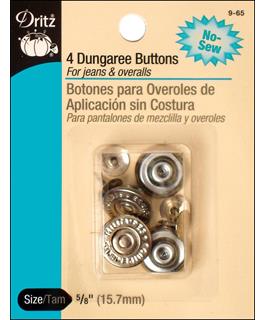 Dritz Dungaree Buttons Nickel