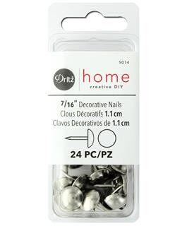 Dritz Home Decorative Nails 7/16" Smooth Nickle 24pc