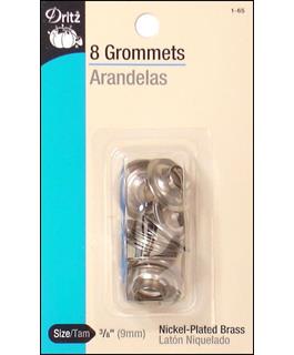 Dritz Grommets 3/8" Nickel 8pc