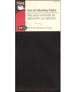 Dritz Patch Iron On Mending Fabric 6x13 Black