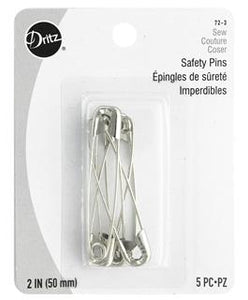 Dritz Safety Pins Size 3 Nickel 5pc