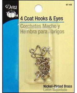 Dritz Coat Hooks & Eyes Nickel
