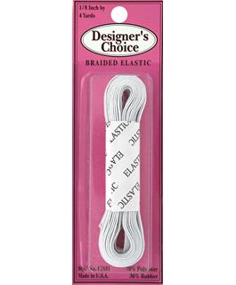 Designer's Choice Elastic Flat Braid 1/8"x4yd W