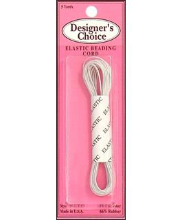 Designer's Choice Elastic Bead Cord 5yds - White