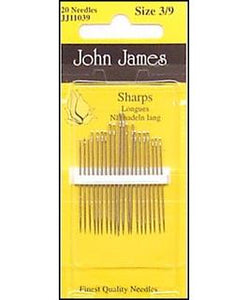 John James Needle Sharps Sz 3-9 20pc