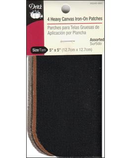 Dritz Patch Iron On 5x5 Heavyweight Canvas Multi 4pc