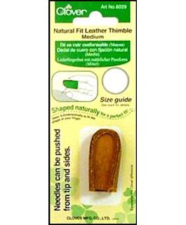 Clover Natural Fit Leather Thimble Medium