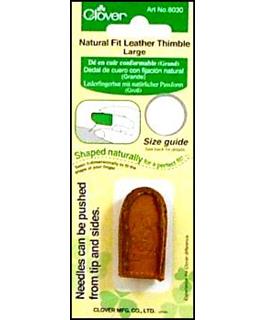 Clover Natural Fit Leather Thimble Large