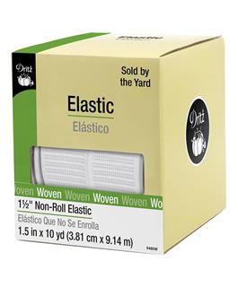 Dritz Non-Roll Elastic 1 1/2" White