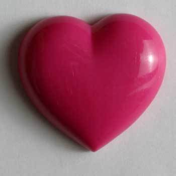 Pink Heart Novelty Button