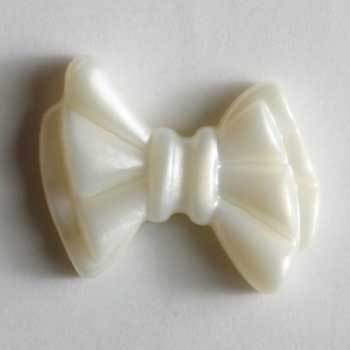 White Bow Novelty Button