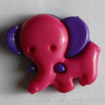 Pink Elephant Novelty Button