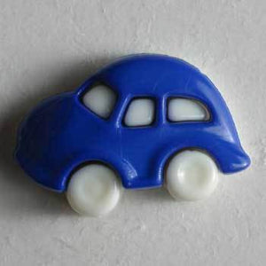 Blue Car Novelty Button