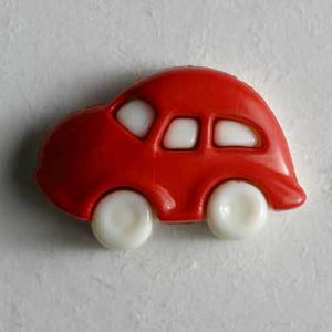 Red Car Novelty Button