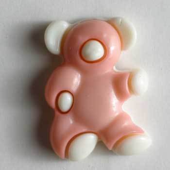 Pink Bear Novelty Button