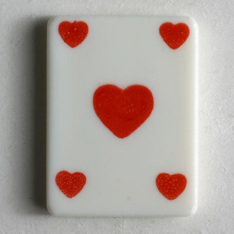 Hearts Playing Card Novelty Button