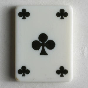 Clubs Playing Card Novelty Button
