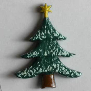 Christmas Tree Novelty Button
