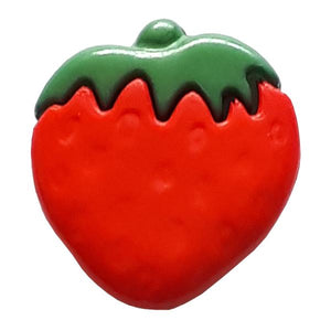Red Strawberry Novelty Button
