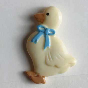 White Duck Novelty Button