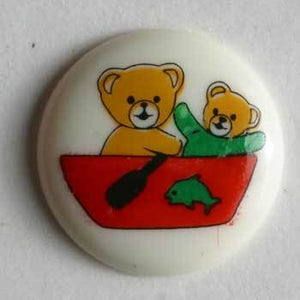 Fishing Bears Novelty Button