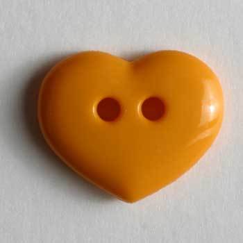 Orange Heart Novelty Button