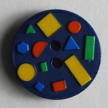 Navy Blue Novelty Button