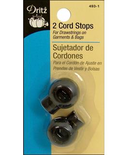 Dritz Cord Stops Round Black 2pc