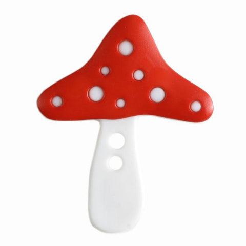 Red Mushroom Novelty Button