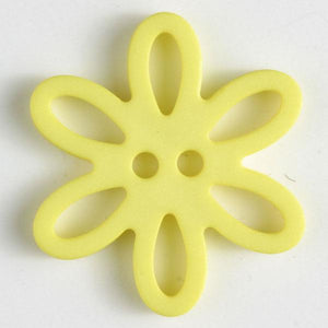 Yellow Flower Novelty Button